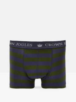 Crown Joules Green/Purple Pack of Two Cotton Boxers