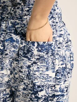 Cynthia Blue on White Shorts