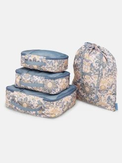 Damask Print Set of Four Packing Cubes