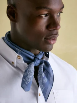 Dapper Blue Cotton Scarf