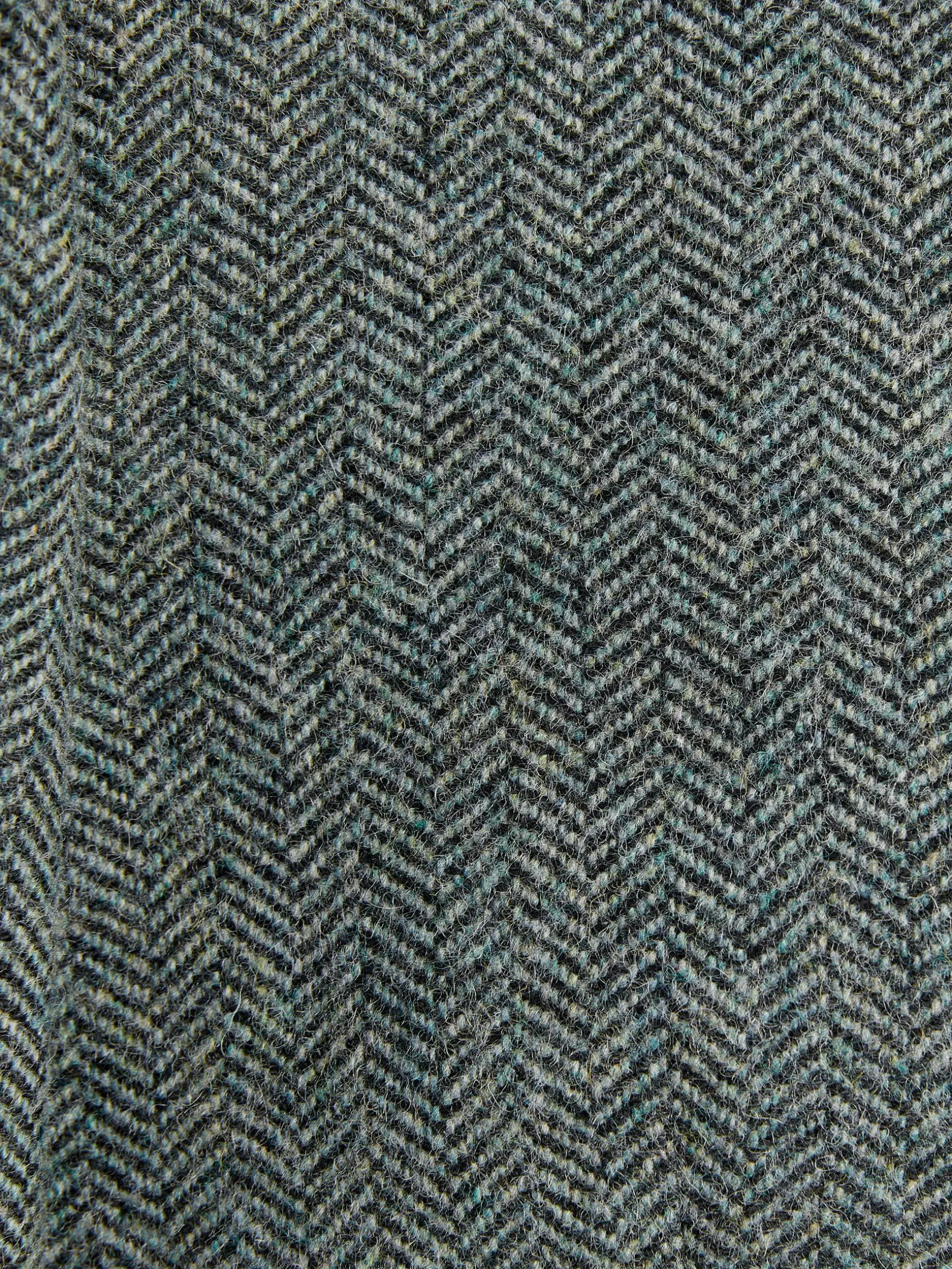 Dark Green Herringbone Texture Slim Fit Blazer