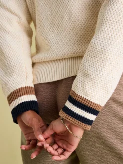Dawson Cream Cable Knit Cricket Jumper