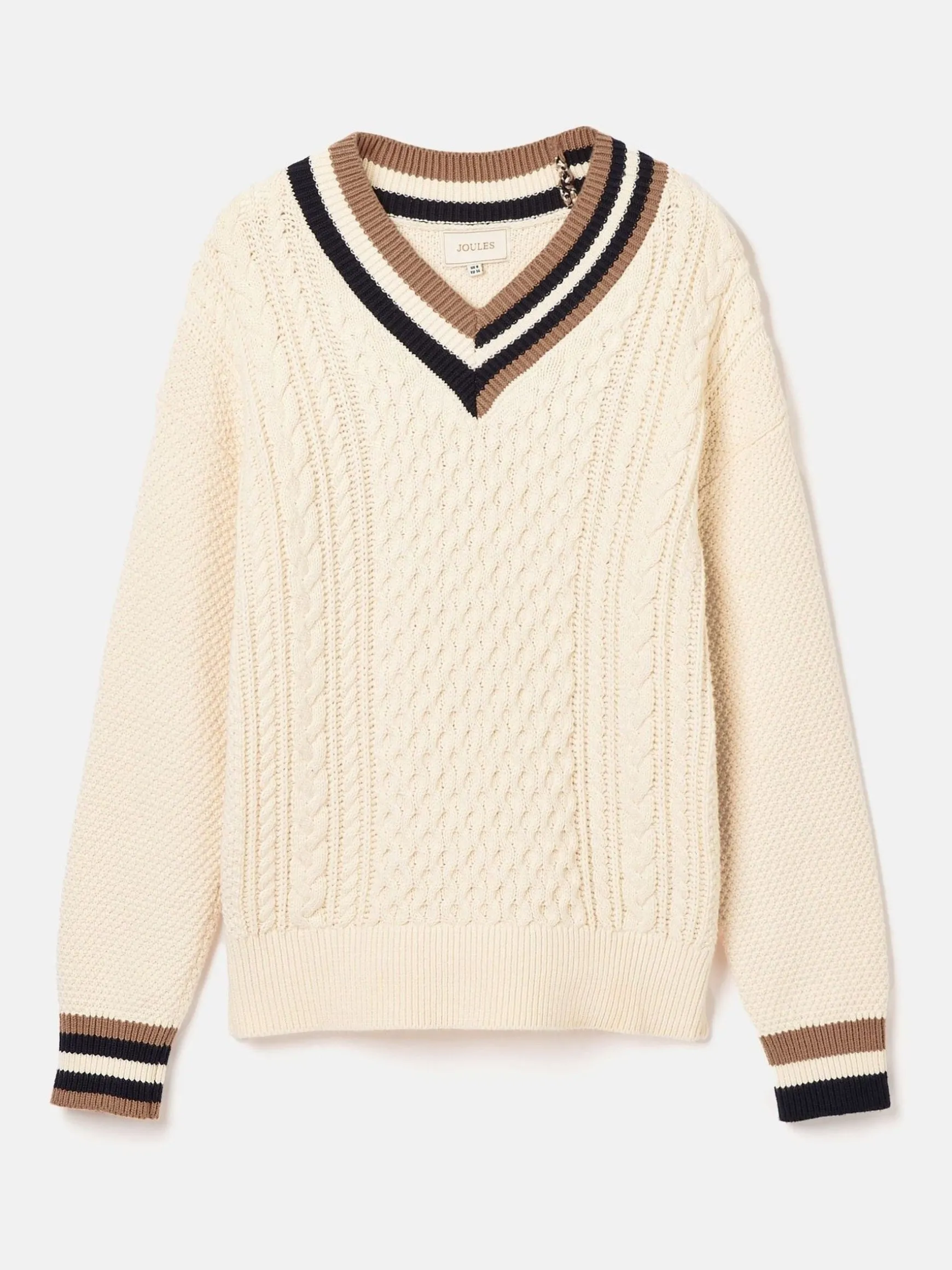 Dawson Cream Cable Knit Cricket Jumper
