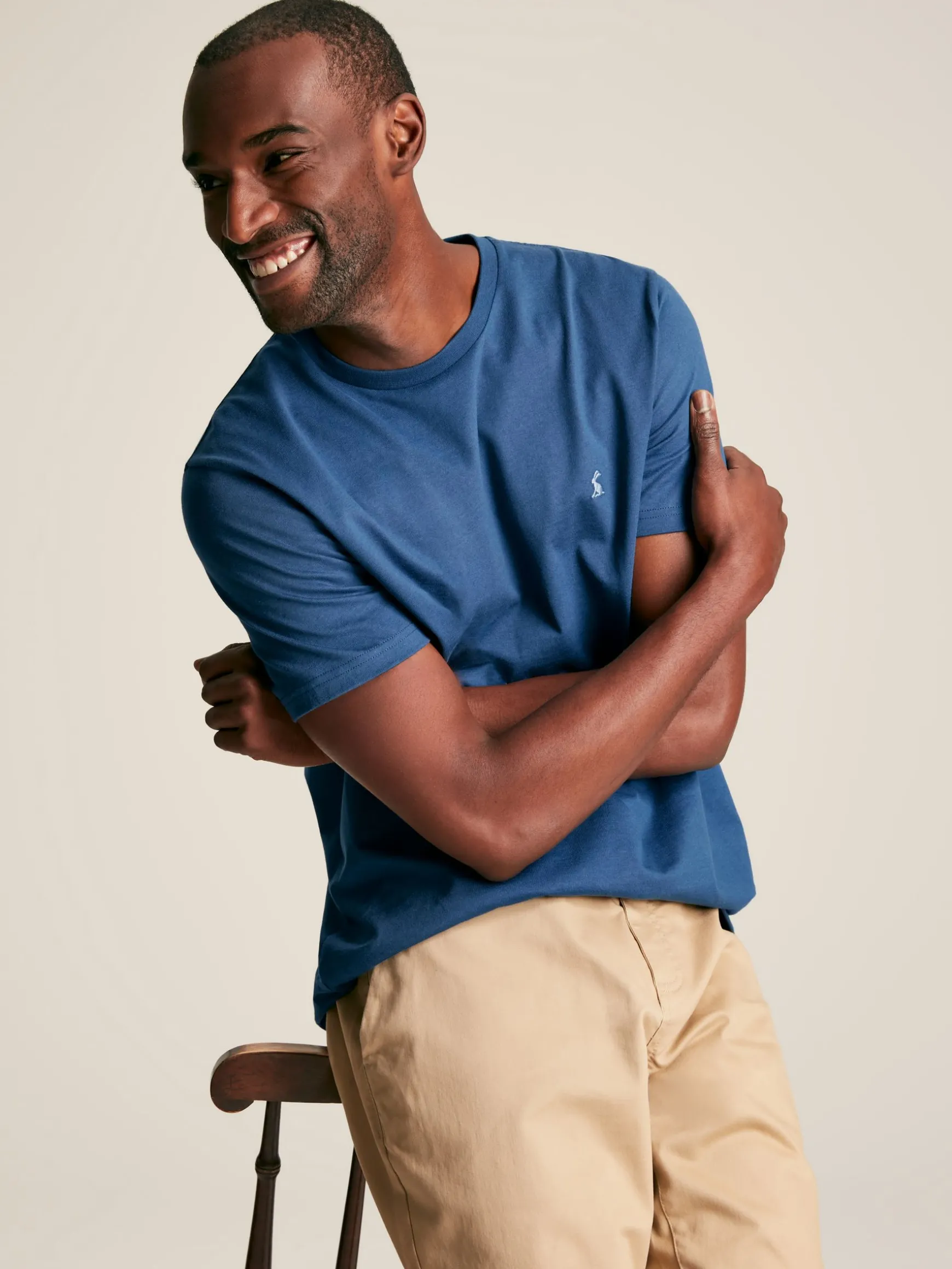 Denton 3 Pack Blue/Green/Grey Crew Neck T-Shirts