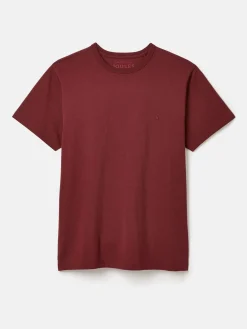Denton Burgundy Heavyweight Jersey 100% Cotton Crew Neck T-Shirt
