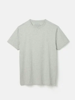 Denton Grey Lightweight Jersey 100% Cotton Crew Neck T-Shirt