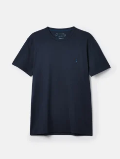 Denton Navy Blue Lightweight Jersey 100% Cotton Crew Neck T-Shirt