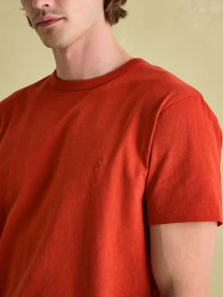 Denton Orange Heavyweight Jersey 100% Cotton Crew Neck T-Shirt