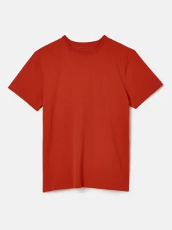 Denton Orange Heavyweight Jersey 100% Cotton Crew Neck T-Shirt