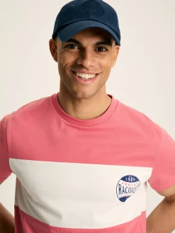 Denton Pink Colourblock Jersey Crew Neck T-Shirt