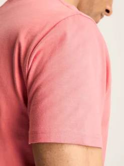 Denton Pink Plain Jersey Crew Neck T-Shirt