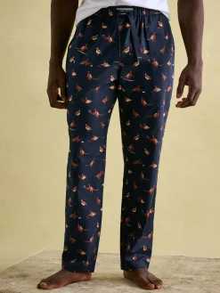 Dozer Navy Cotton Pyjama Bottoms
