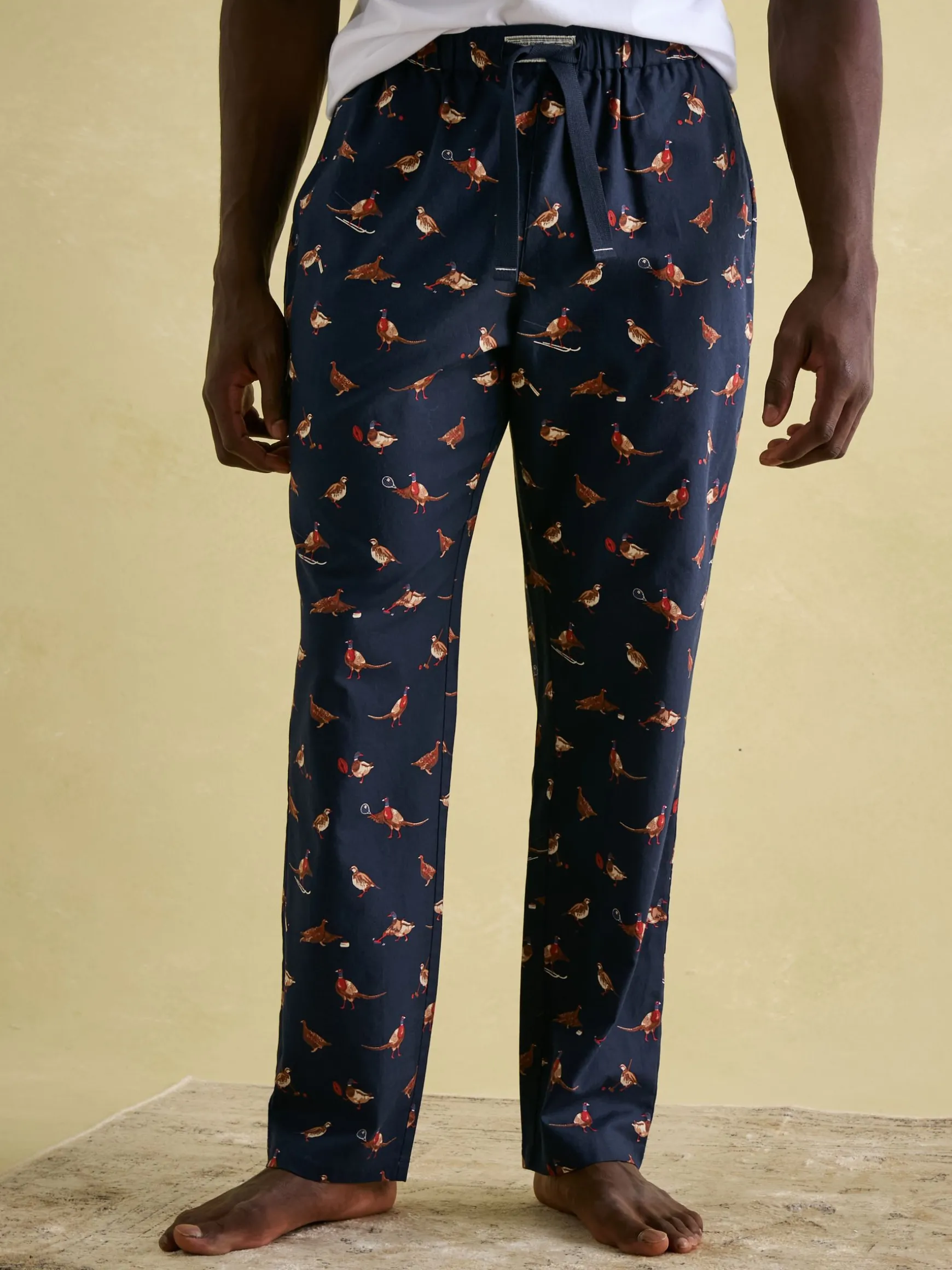 Dozer Navy Cotton Pyjama Bottoms