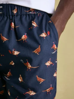 Dozer Navy Cotton Pyjama Bottoms