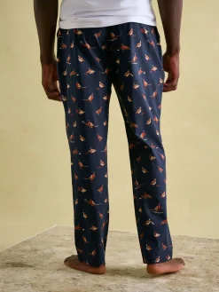 Dozer Navy Cotton Pyjama Bottoms