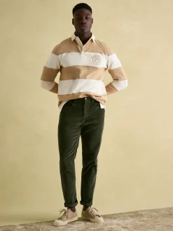 Edgeford Cream Embellished Cut And Sew Rugby Shirt