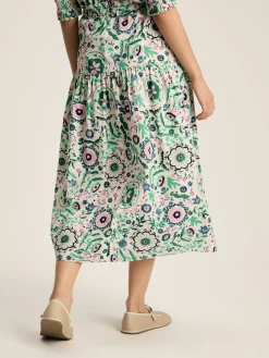 Elle Pink & Green Co-Ord Midi Skirt