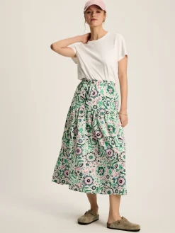 Elle Pink & Green Co-Ord Midi Skirt