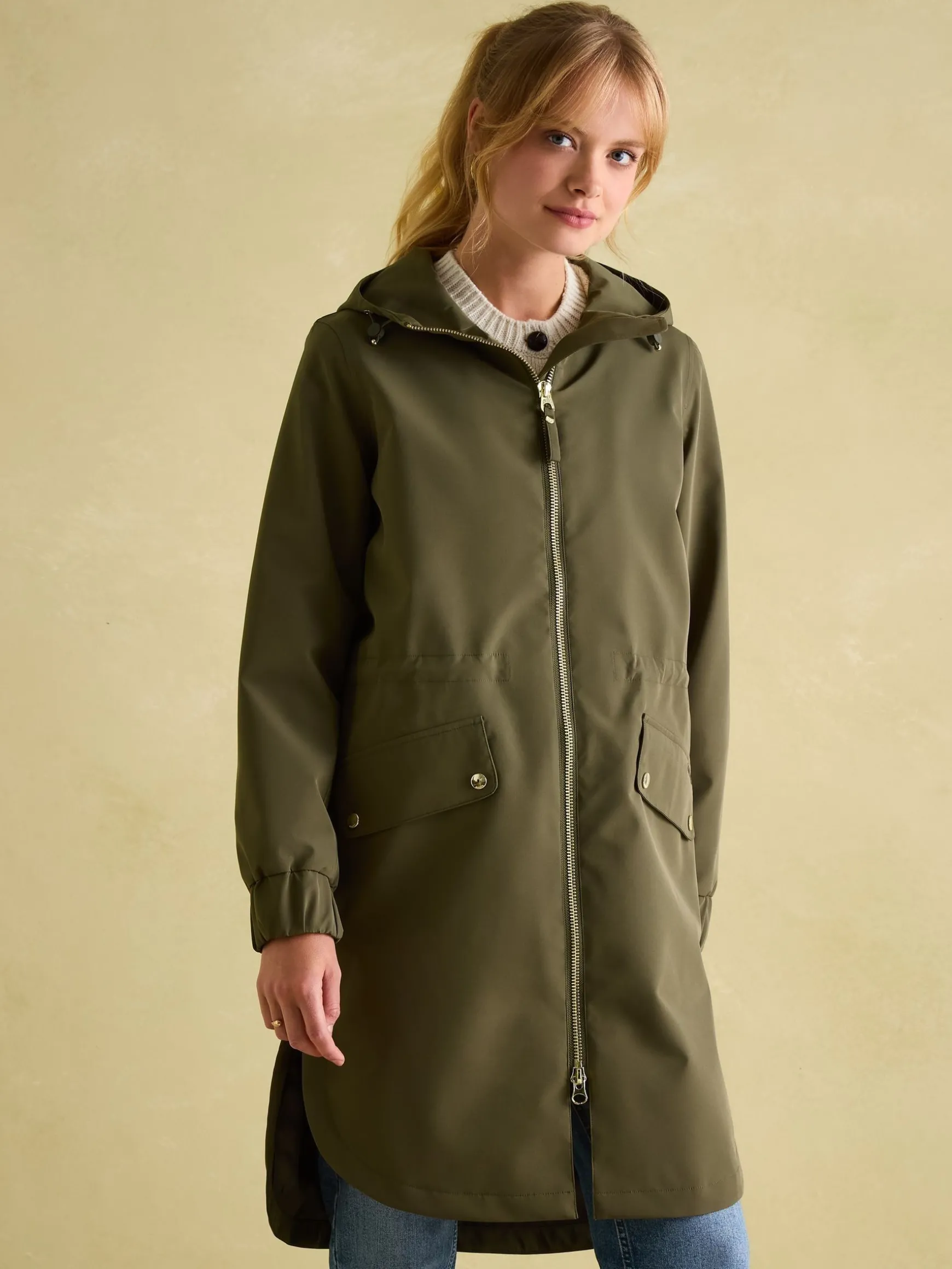 Elmfield Green Waterproof Raincoat with Hood