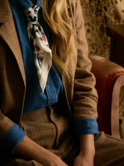 Elsie Multi Animal Printed Lightweight Square Scarf