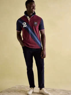 Embellished Burgundy Classic Fit Polo Shirt