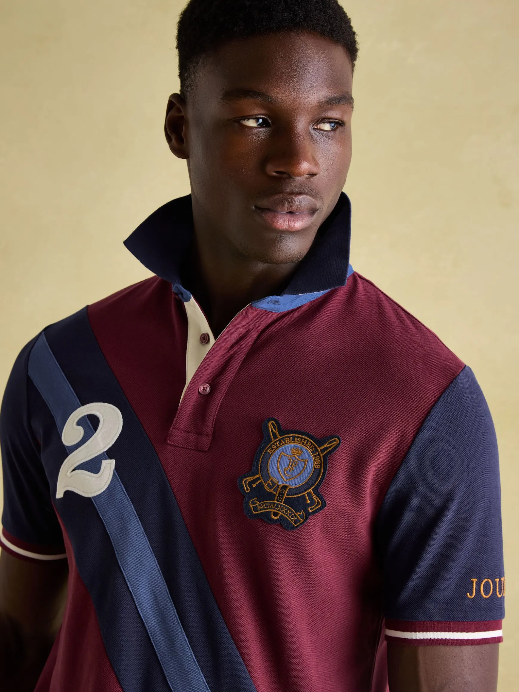 Embellished Burgundy Classic Fit Polo Shirt
