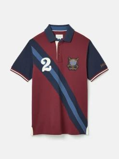 Embellished Burgundy Classic Fit Polo Shirt