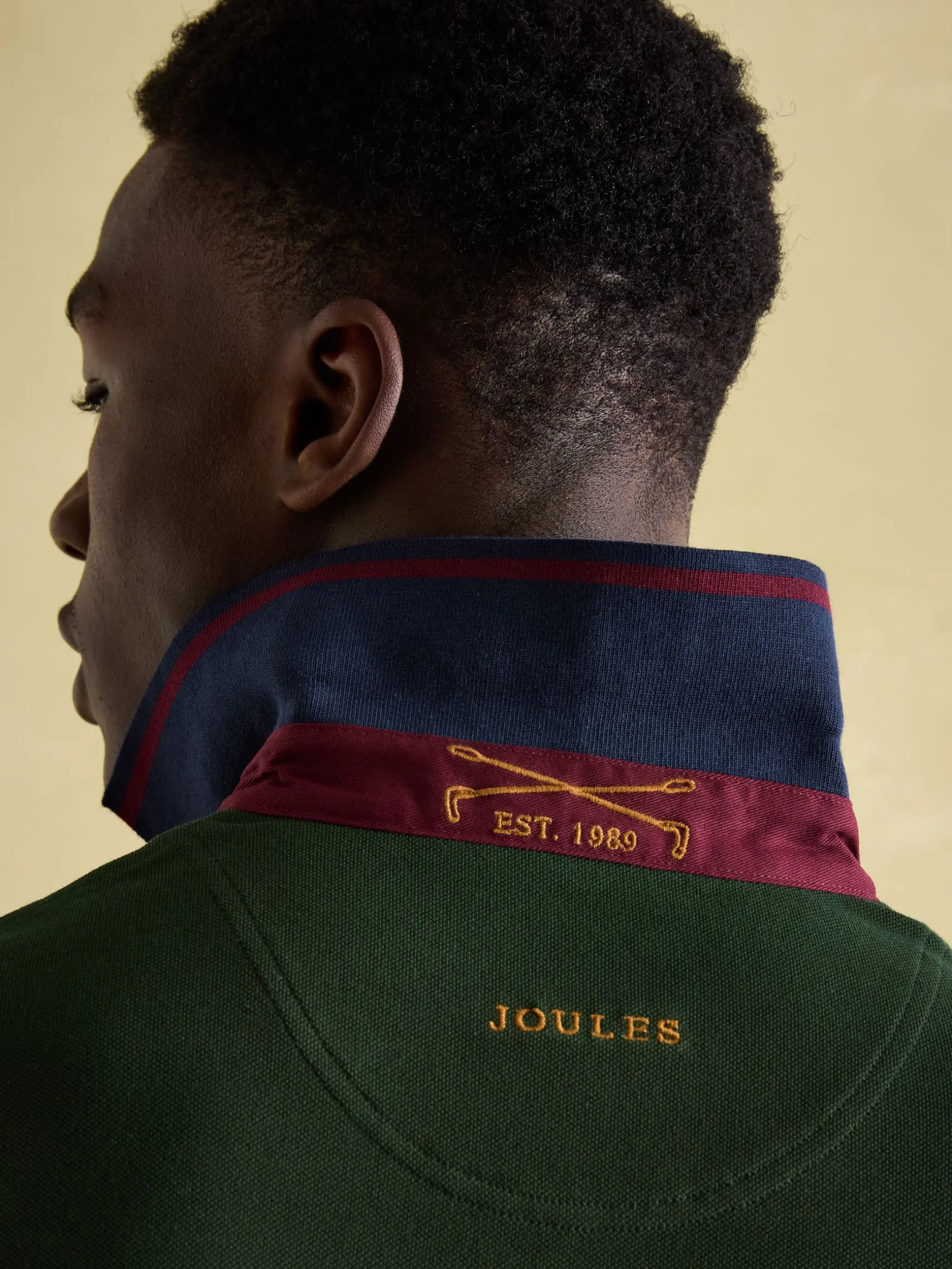 Embellished Green/Navy Classic Fit Polo Shirt