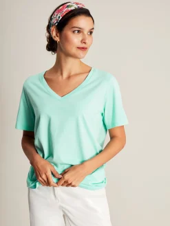 Emily Blue V Neck T-shirt
