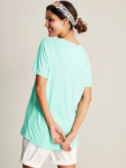 Emily Blue V Neck T-shirt