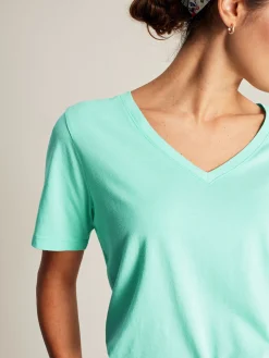 Emily Blue V Neck T-shirt