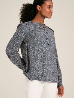 Emsley Blue Floral Long Sleeve Blouse