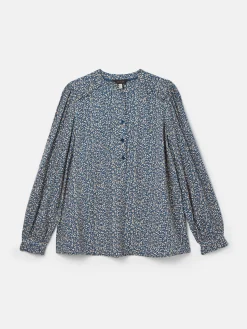 Emsley Blue Floral Long Sleeve Blouse