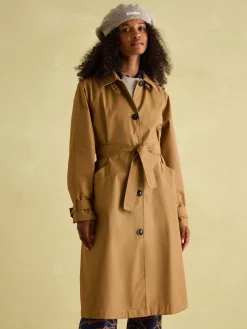Epwell Brown Waterproof Belted Trench Coat