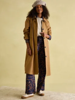 Epwell Brown Waterproof Belted Trench Coat