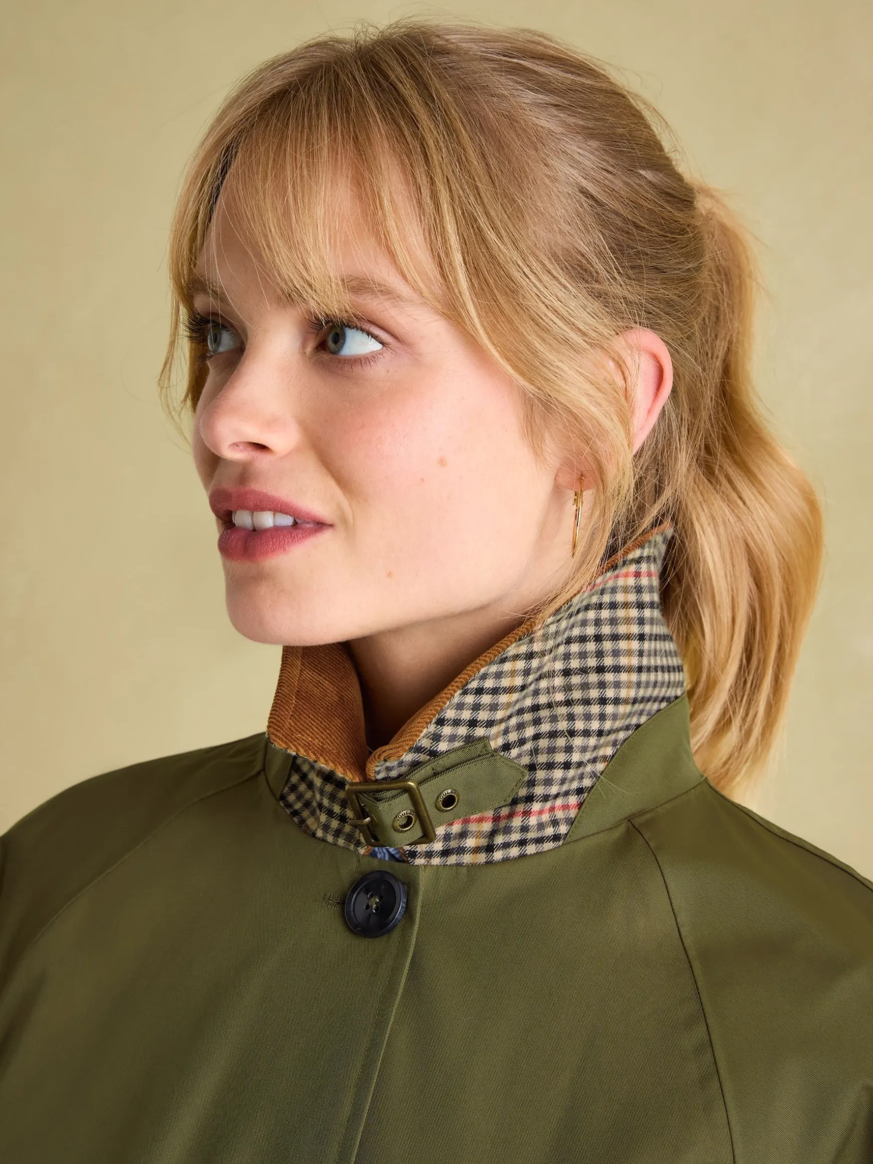 Epwell Green Waterproof Belted Trench Coat