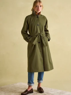 Epwell Green Waterproof Belted Trench Coat
