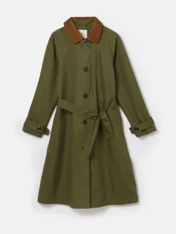 Epwell Green Waterproof Belted Trench Coat