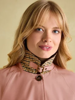 Epwell Pink Waterproof Belted Trench Coat