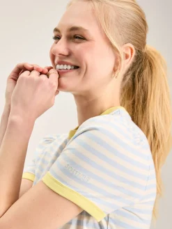 Erin Blue Stripe Short Sleeve T-Shirt