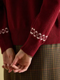Eve Red Festive Fair Isle Jumper