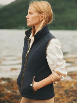 Fairbourne Navy Fleece Gilet