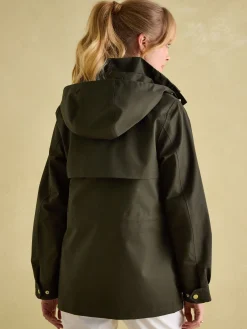 Fairford Khaki Green Waterproof Raincoat with Hood