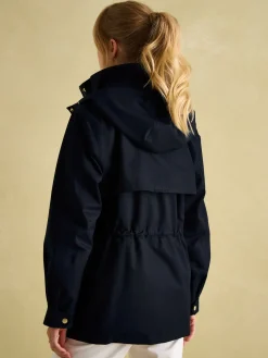 Fairford Navy Waterproof Raincoat with Hood