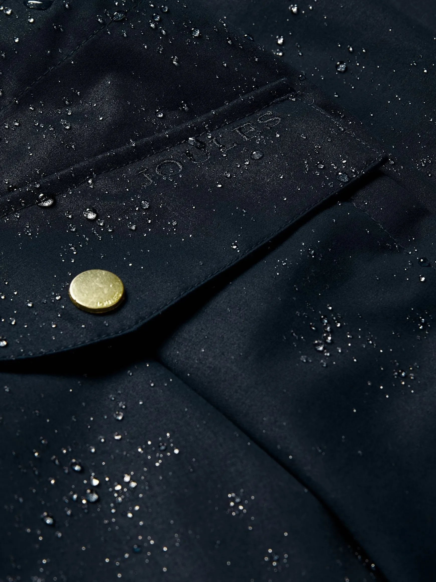 Fairford Navy Waterproof Raincoat with Hood