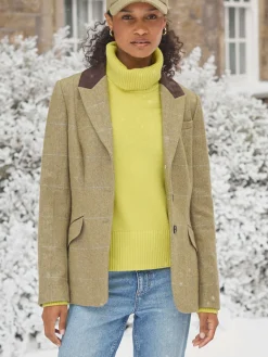 Fayfair Khaki Green Tweed Hacking Jacket