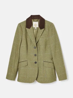 Fayfair Khaki Green Tweed Hacking Jacket