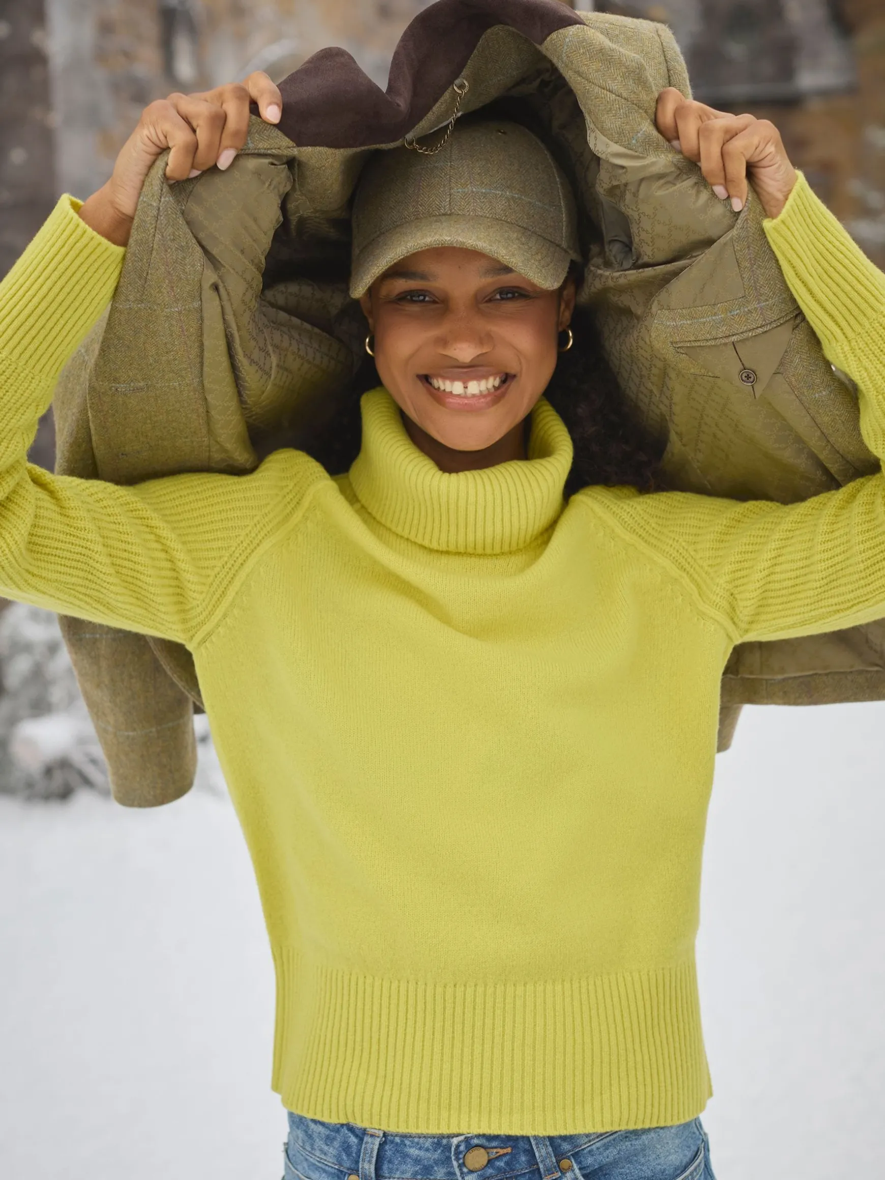 Fayfair Khaki Green Tweed Hacking Jacket