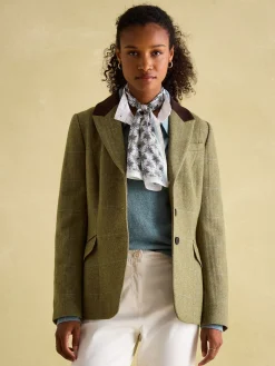 Fayfair Khaki Green Tweed Hacking Jacket