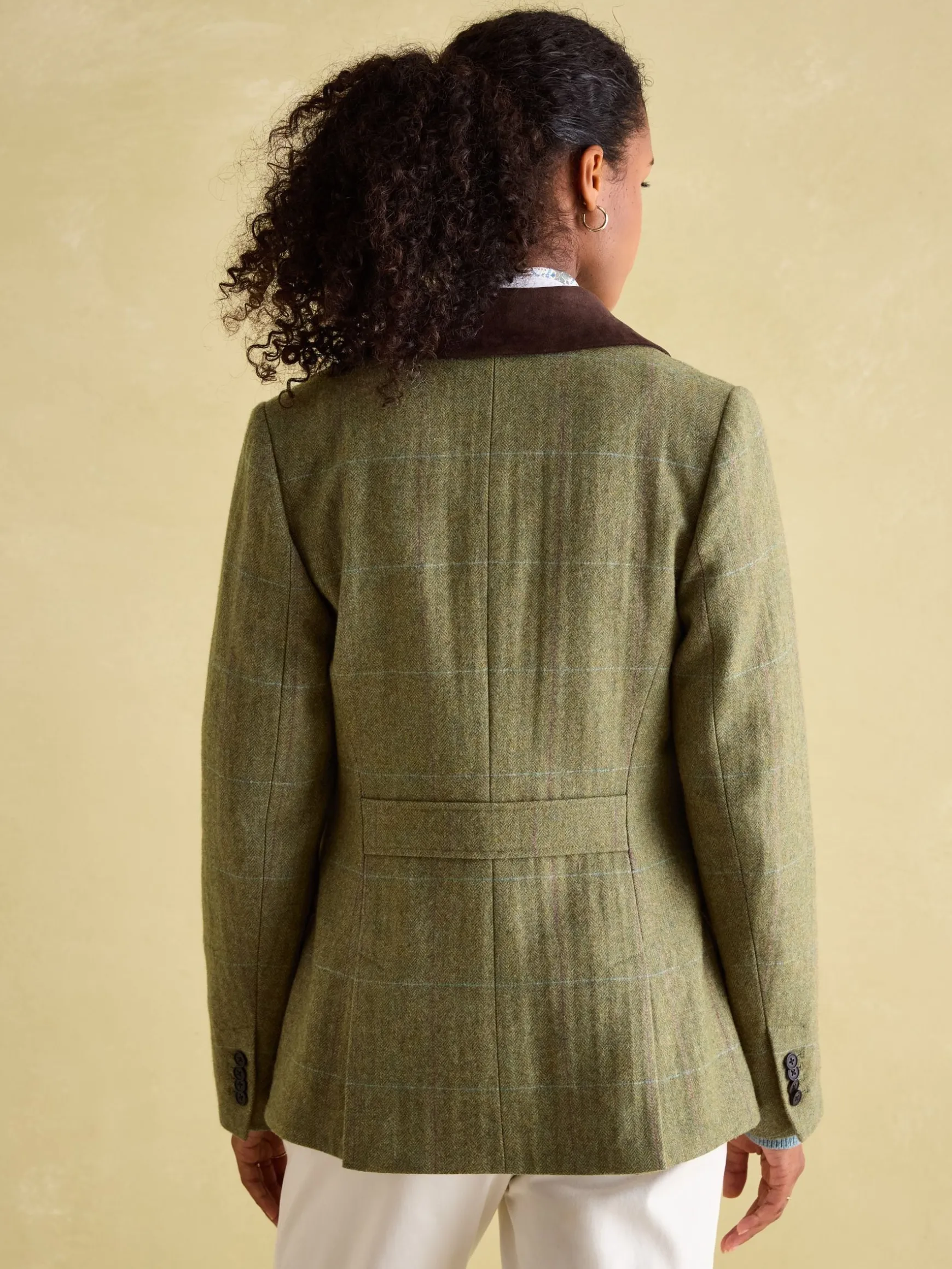 Fayfair Khaki Green Tweed Hacking Jacket